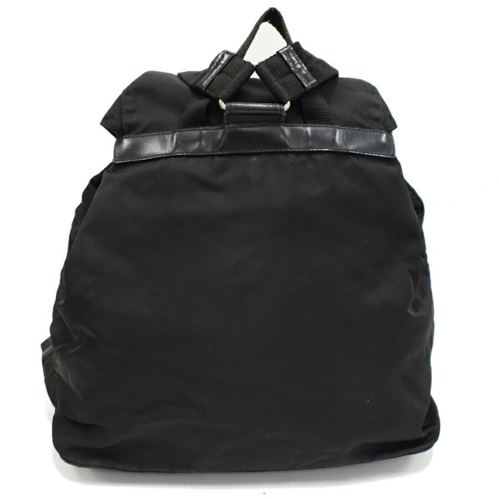 Prada Nylon Leather Backpack Rucksack Backpack Bl… - image 3
